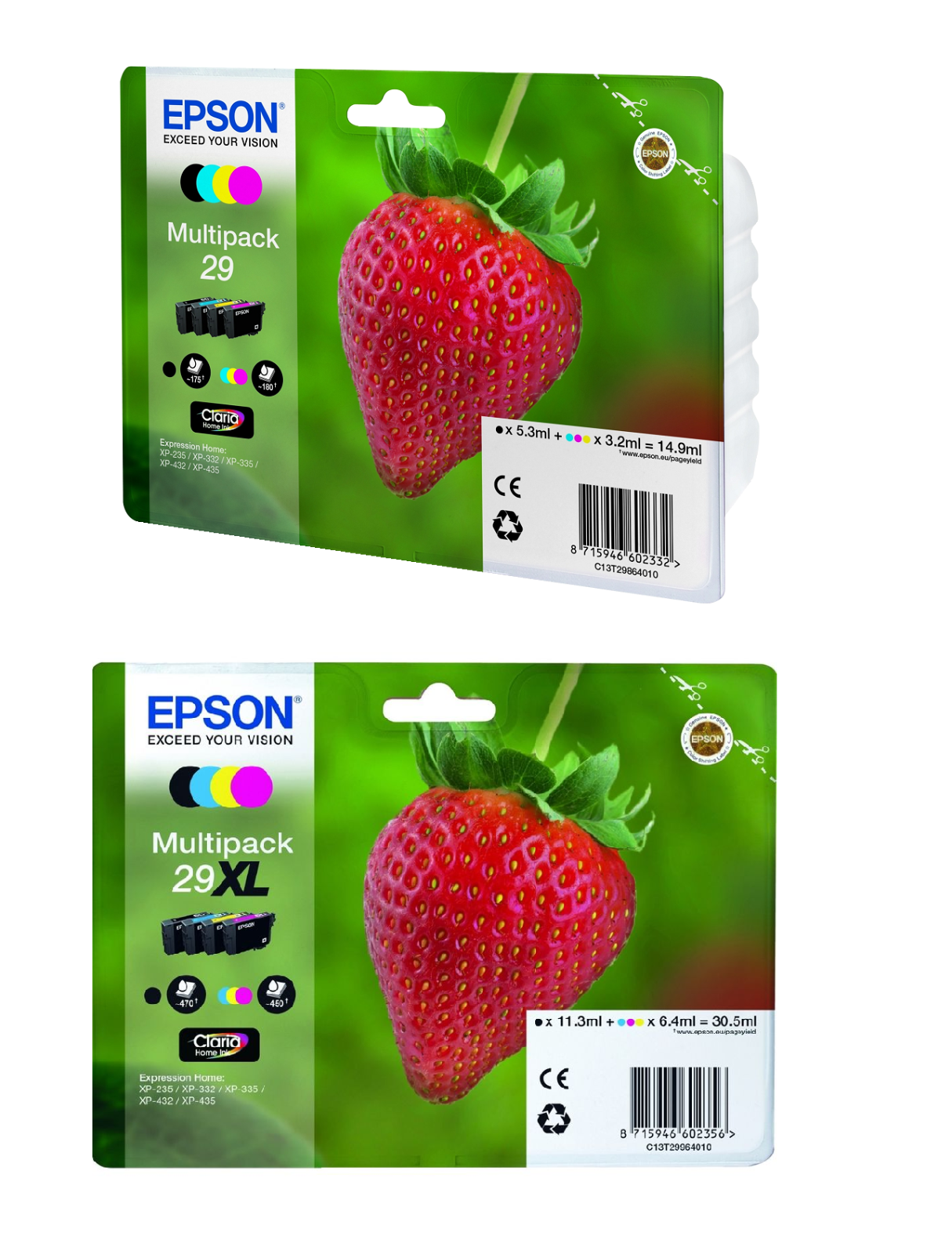 Genuine Epson 29 / 29XL Strawberry Ink Cartridges Lot - FREE UK DELIVERY! - VAT