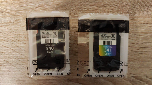 Genuine Canon PG-540 Black + CL-541 Colour Ink Cartridges - FREE UK DELIVERY!
