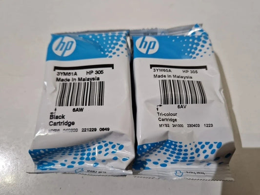 Genuine HP 305 Black + Colour Ink Cartridges - FREE UK DELIVERY! VAT included