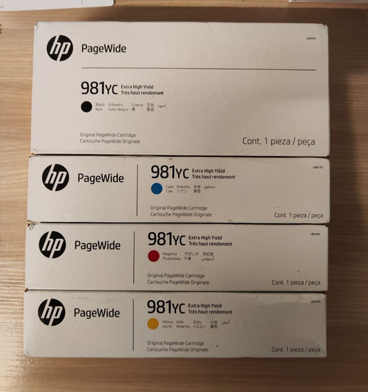 Genuine HP 981YC Ink Cartridges lot - FREE UK DELIVERY! VAT included