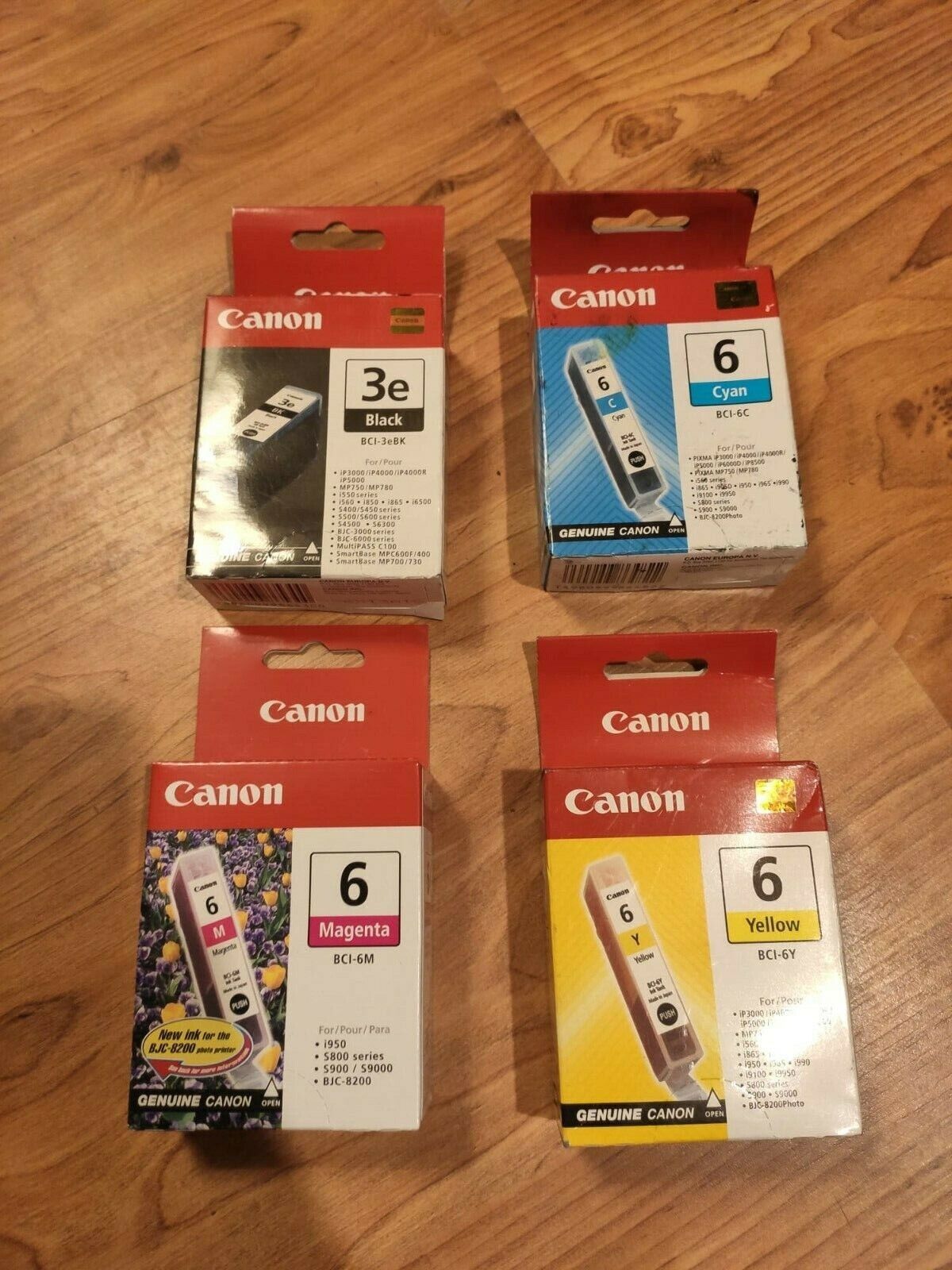Genuine lot of Canon BCI-3e Black & BCI-6 BCMY Ink Cartridges - FREE UK DELIVERY
