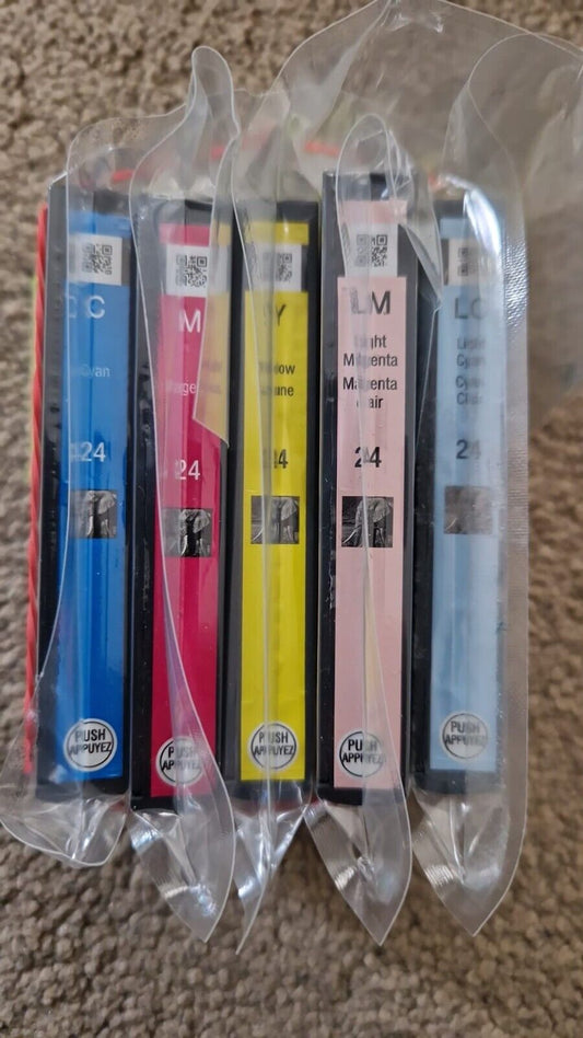 Genuine Epson 24 & 24XL (Elephant) Ink Cartridges lot - FREE UK DELIVERY!