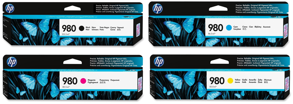 Genuine lot of HP 980 Ink Cartridges for Enterprise X555 MFP X585 -FREE DELIVERY