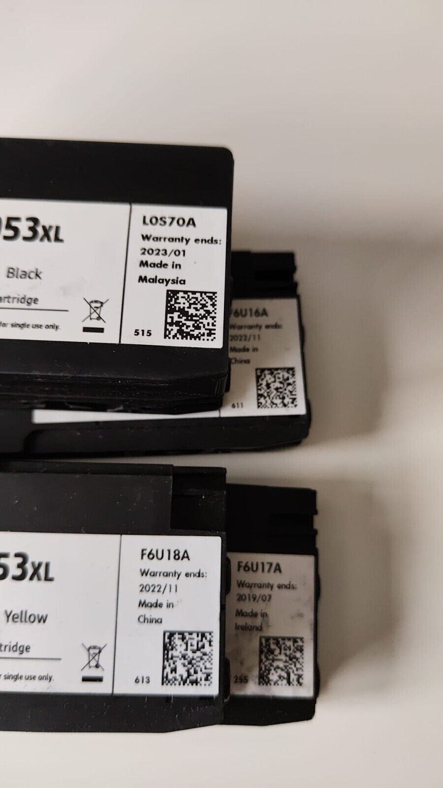 4x Genuine HP 953XL ink cartridges - FREE UK DELIVERY! VAT inc. (UNBOXED)