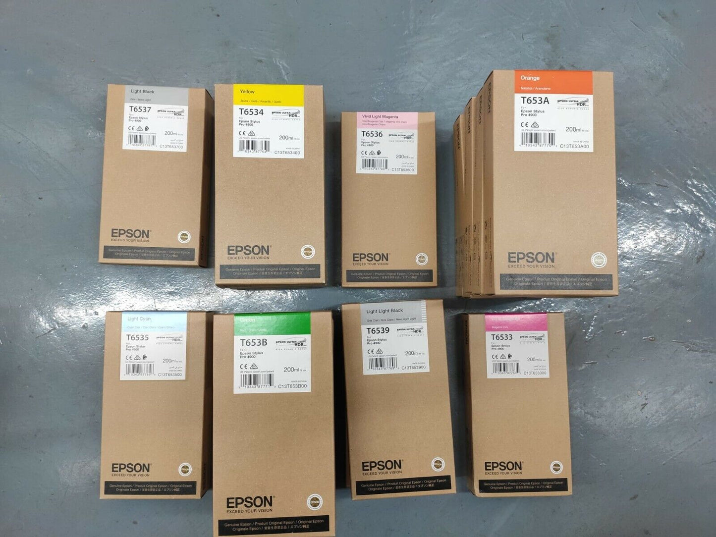 Genuine Epson T6531 T6532 T6534 T6535 T6536 T6537 T6538 T6539 T653A T653B inks