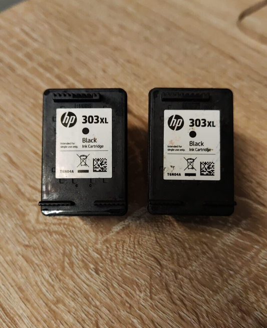 2x UNBOXED HP 303XL Black Ink Cartridges (T6N04AE) - FREE UK DELIVERY!