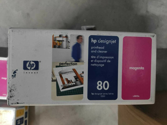 Genuine lot of HP 80 Printheads + Cleaners C4820A/C4821/C4822/C4823A - VAT inc.