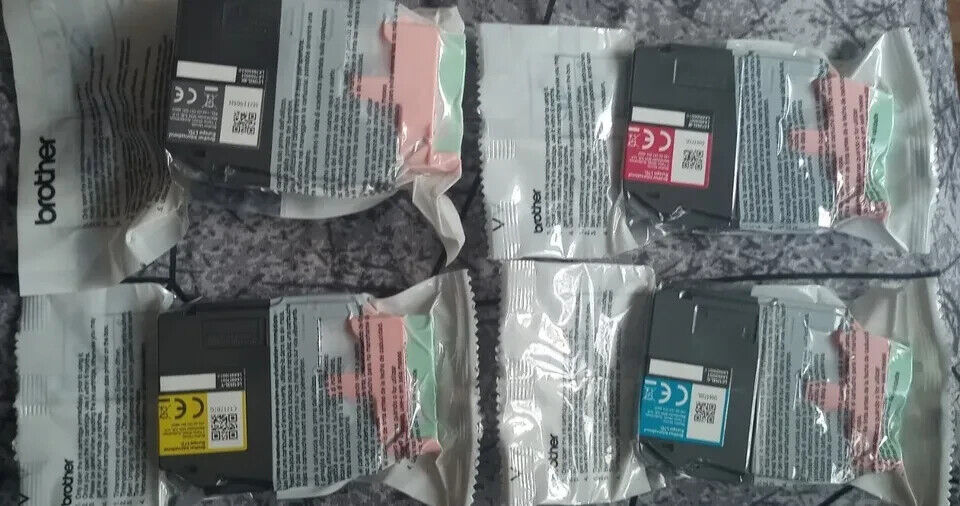 Genuine Brother LC129XL Black & LC125XL Cyan Magenta Yellow Ink Cartridges - VAT