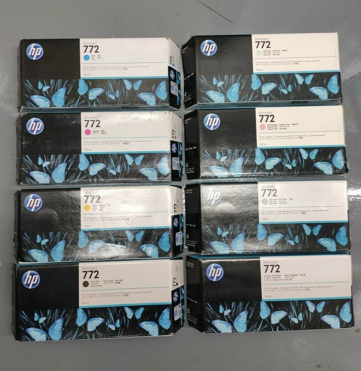 Genuine lot of HP 772 Ink Cartridges (300ml) - FREE UK DELIVERY - VAT included