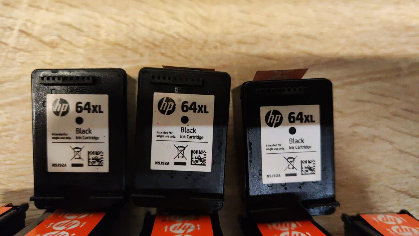 8x HP 64XL Black + Color Ink Cartridges (3x Black + 5x Colours) - FREE SHIPPING!