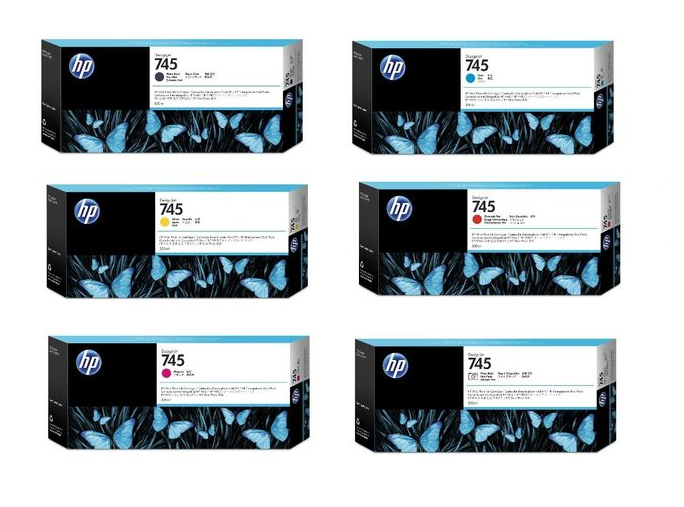 Genuine HP 745 Ink cartridges 300ml for DesignJet Z2600/Z5600 - FREE UK DELIVERY