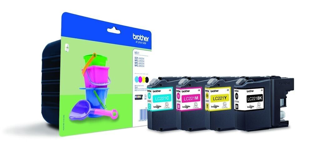 Genuine lot of Brother LC221 Ink Cartridges (LC-221) FREE UK DELIVERY! VAT inc.