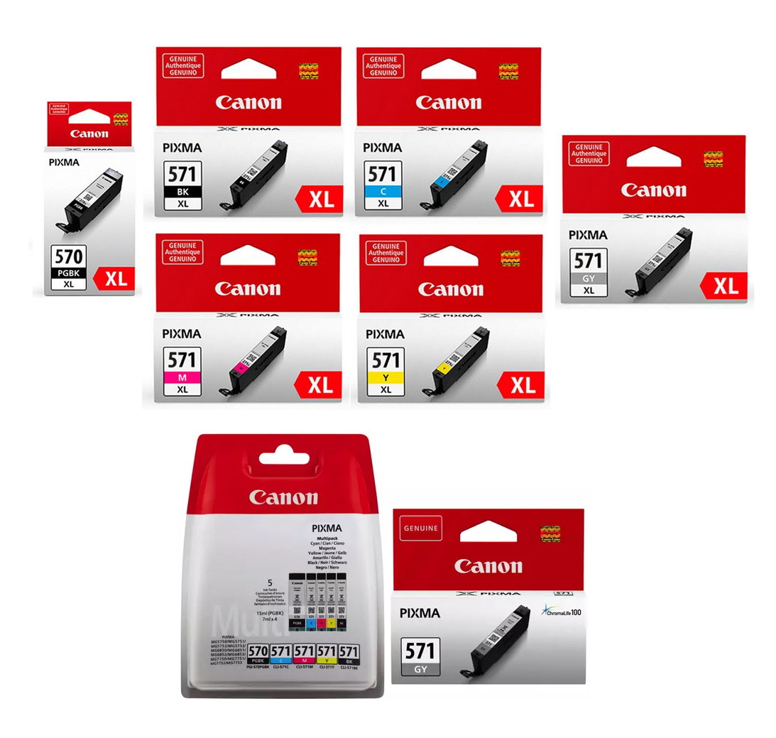 Genuine Canon PGI-570 PGI-570XL CLI-571 CLI-571XL Ink Cartridges FREE DELIVERY!