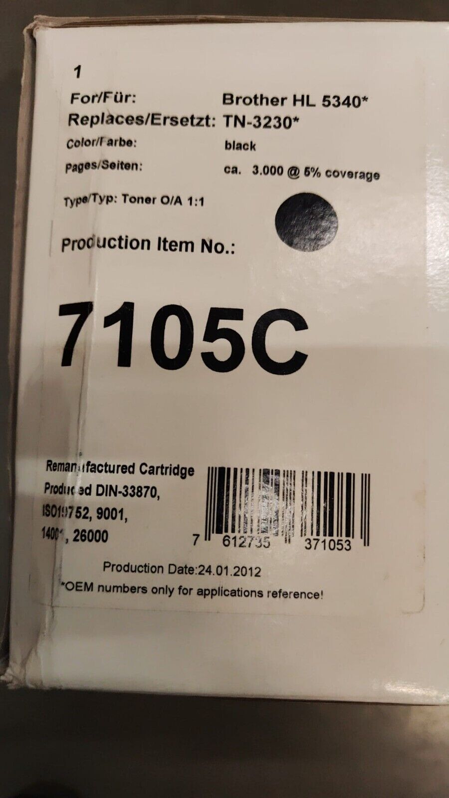 2x Compatible Black Toner Cartridges TN-3230 for Brother HL-5340 FREE DELIVERY!
