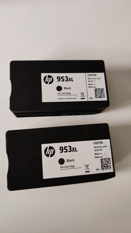 UNBOXED 2x Genuine HP 953XL Black ink cartridges (L0S70AE) - FREE UK DELIVERY!