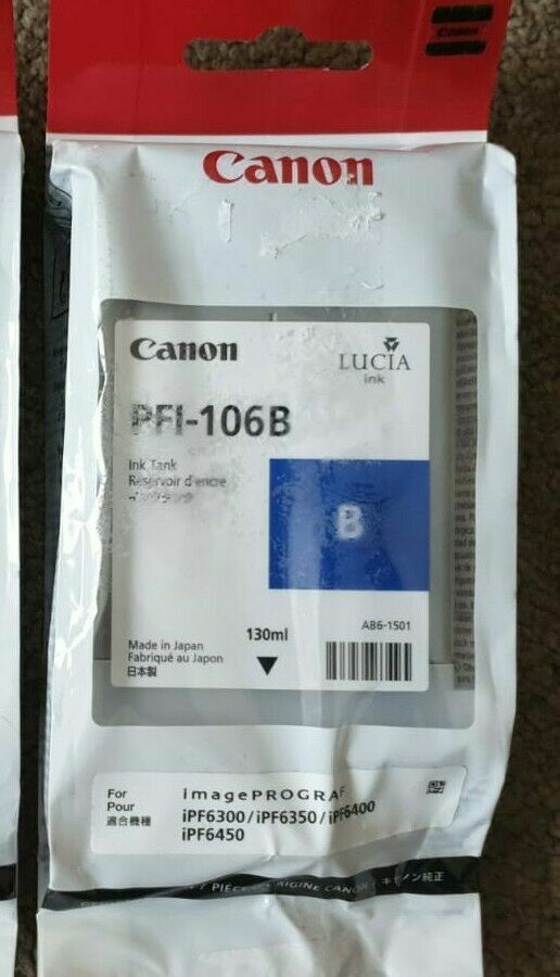 Genuine Canon PFI-106 ink cartridges for iPF6300 iPF6350 iPF6400 iPF6450 lot