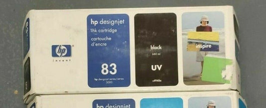 Genuine lot of HP 83 UV Ink Cartridges 680ml - Designjet 5000 - VAT included