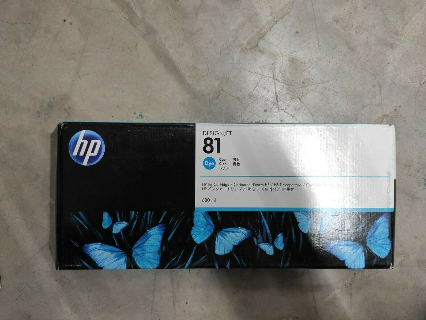 Genuine lot of HP 81 Dye Ink Cartridges 680ml for Designjet 5000 5500 - VAT inc