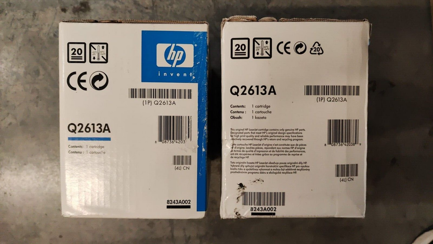 2x Genuine HP 13A Black Toner Cartridges (Q2613A) FREE UK DELIVERY! VAT included
