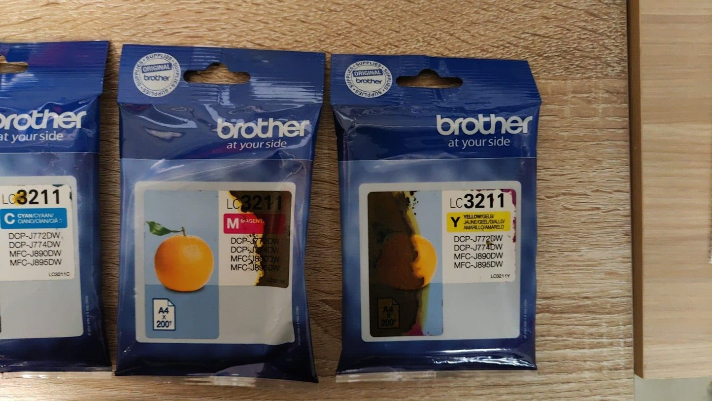 4x Genuine Original Brother LC3211 Ink Cartridges - FREE UK DELIVERY! VAT inc.