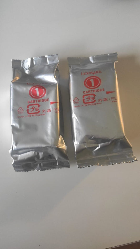 2x Genuine Lexmark 1 Tri-Colour Ink Cartridges - FREE UK DELIVERY!