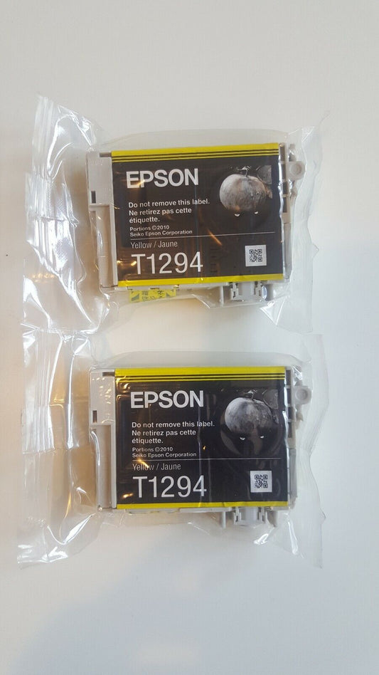 2x Genuine EPSON T1294 Yellow Ink Cartridges (T1294) - FREE UK DELIVERY!