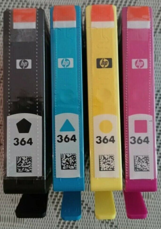 Genuine HP 364 Ink Cartridges Black, Cyan, Magenta, Yellow - FREE UK DELIVERY
