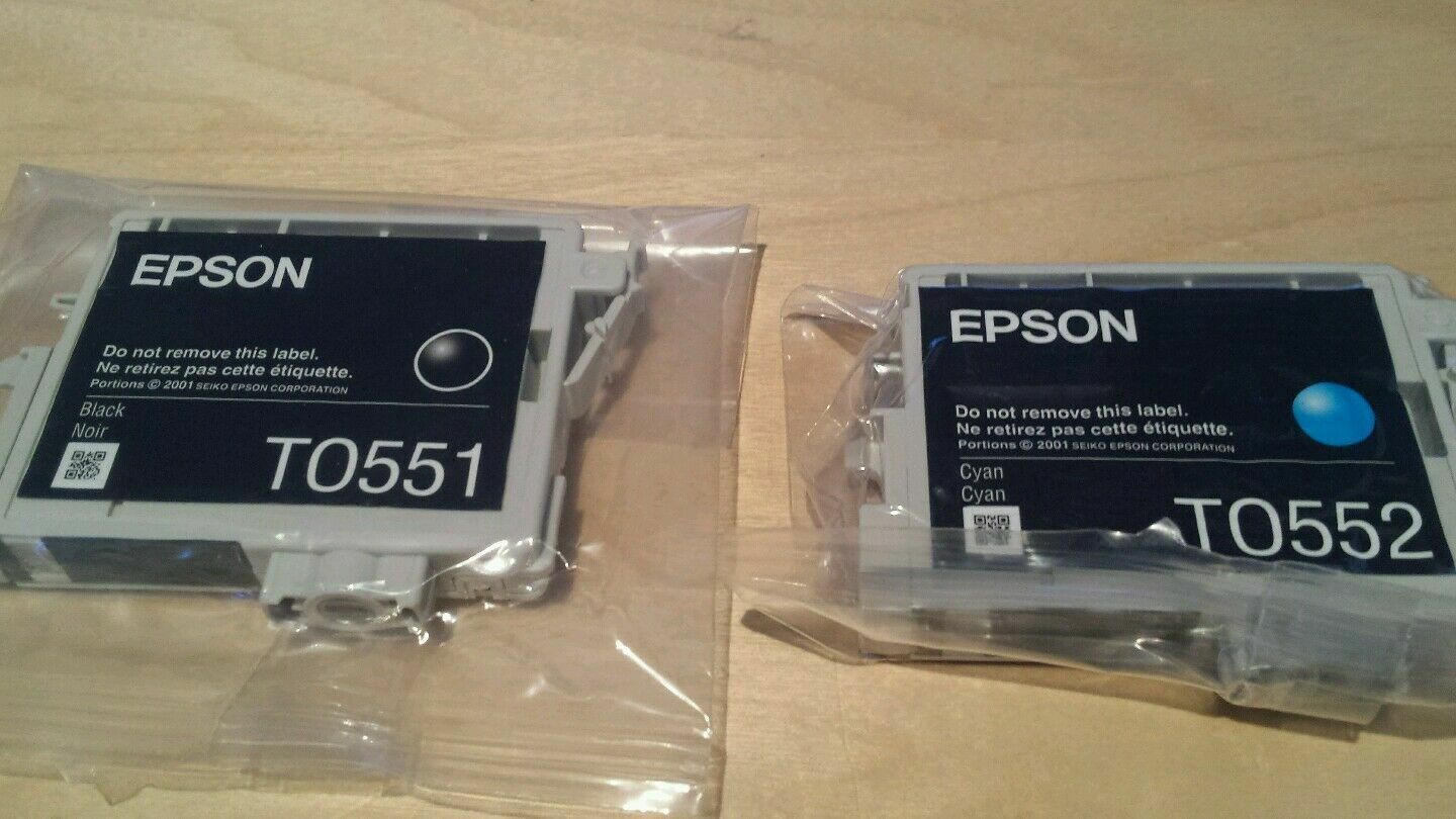 Genuine Epson T0556 Set of 4 Ink Cartridge T0551 T0552 T0553 T0554 FREE DELIVERY
