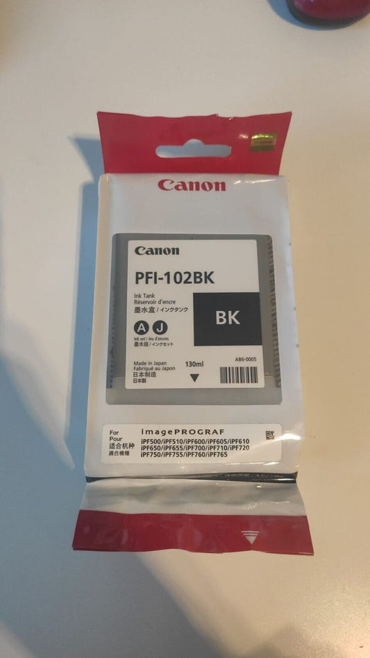 Genuine Canon PFI-102BK Black Ink Cartridges (130ml) - FREE UK DELIVERY - VAT