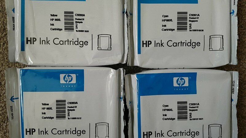 2x Genuine HP 88XL Black Cyan Magenta Yellow Ink Cartridges - C9395A/91A/92A/93A