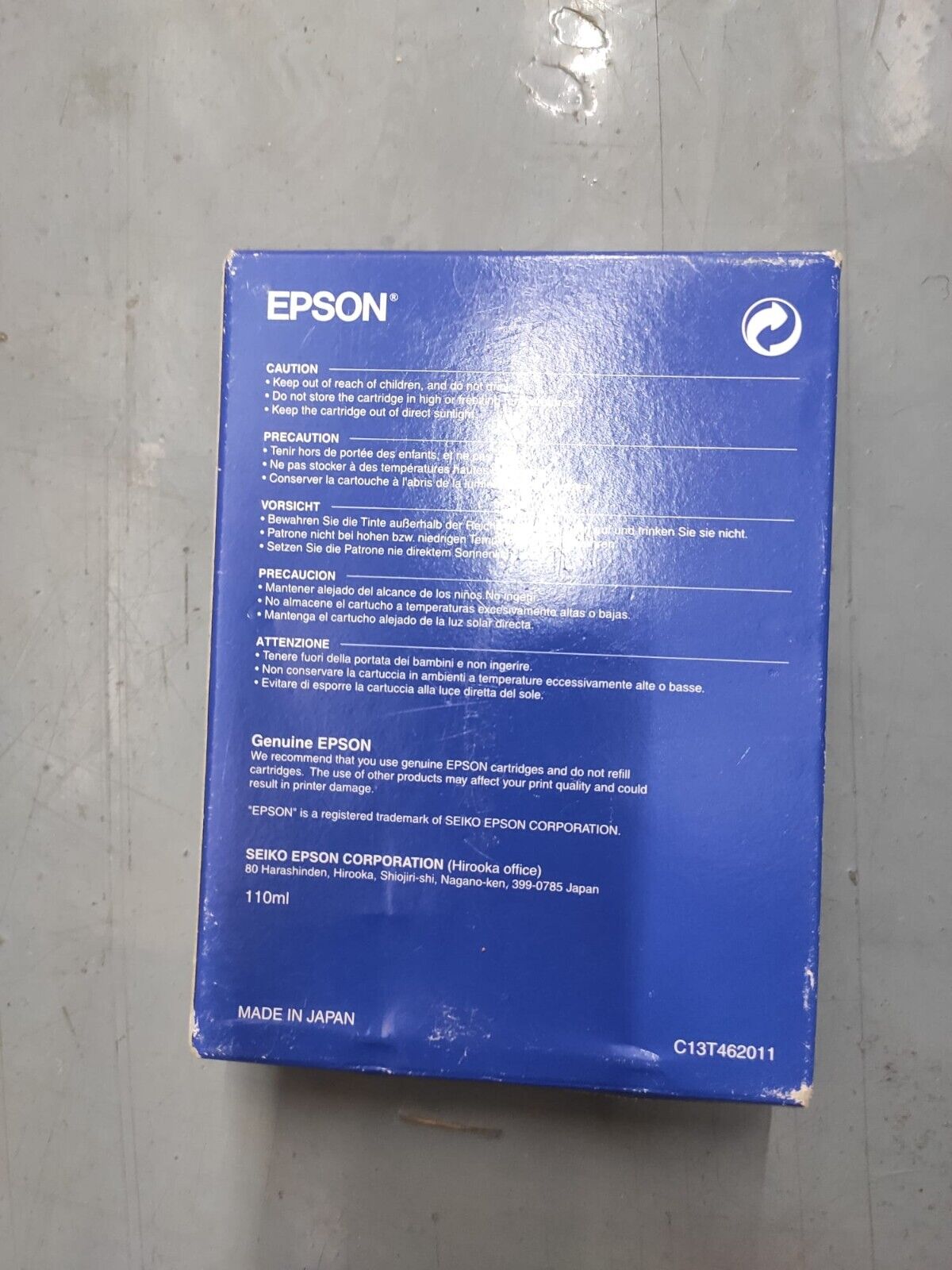 Original Epson T462 Magenta Ink Cartridge (110ml) - FREE UK DELIVERY!