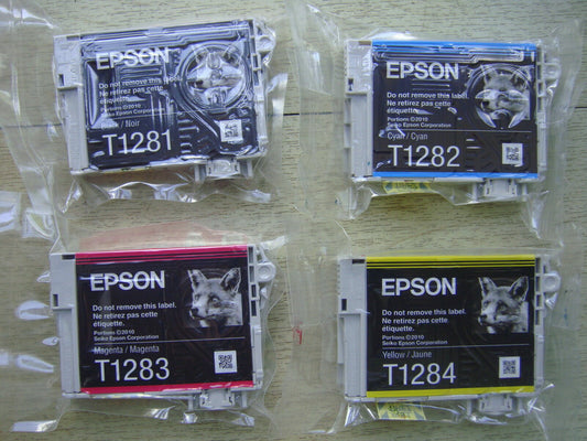 Genuine EPSON T1285 Ink Cartridges (T1281 T1282 T1283 T1284) - FREE UK DELIVERY