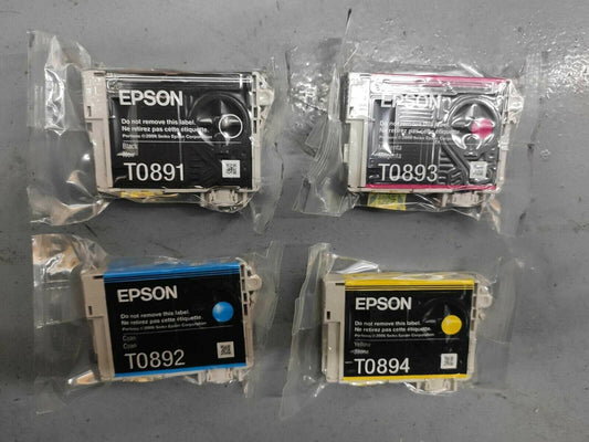 Genuine Epson T0895 set of 4 ink cartridges - Stylus S20 SX100 SX105 SX200 SX400