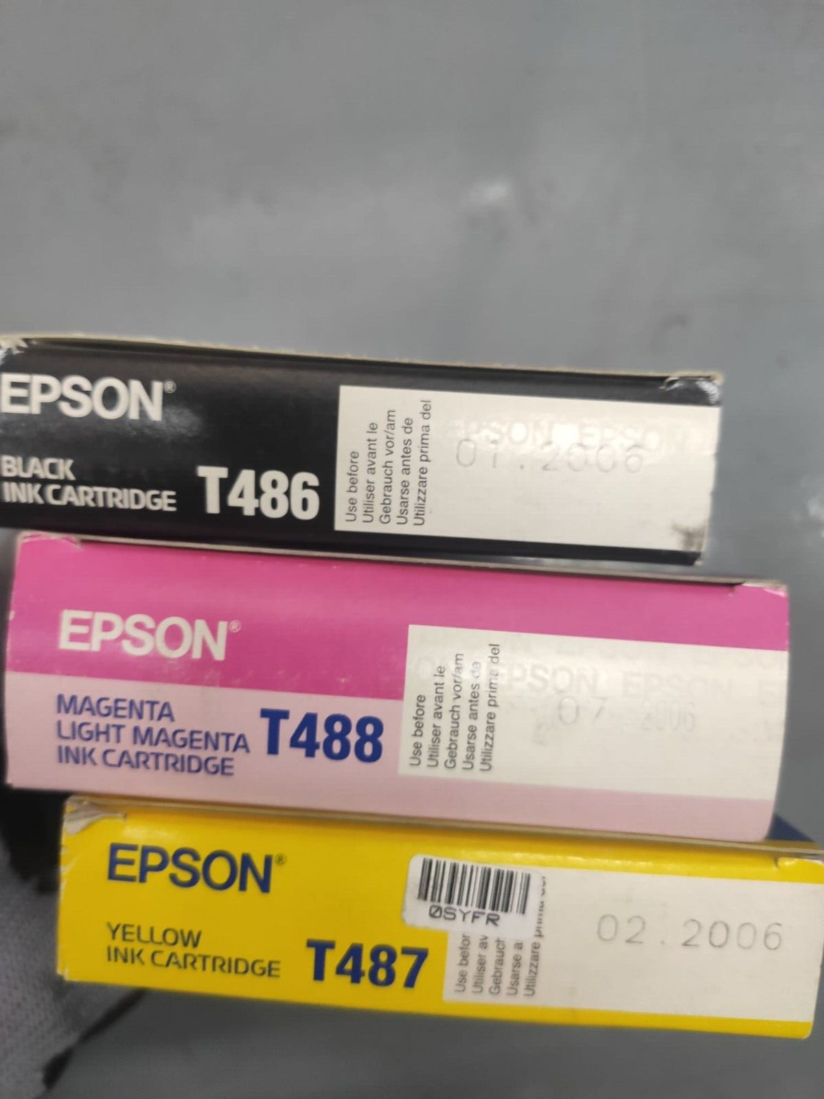 Genuine Epson T486 + T487 + T488 ink cartridges - FREE UK DELIVERY!