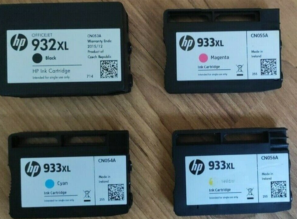 4x Genuine HP 932XL + HP 933XL ink cartridges (NO BOX) - FREE UK DELIVERY!