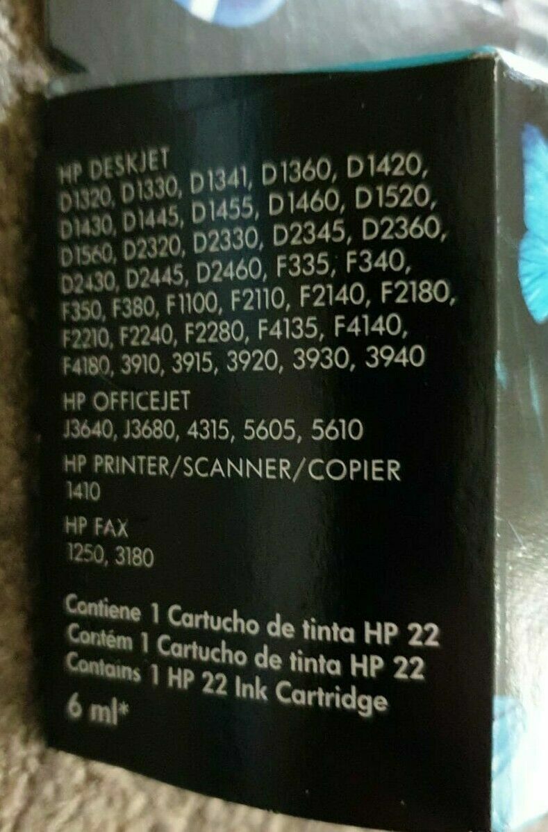 UNBOXED HP 21 Black + HP 22 Colour ink cartridges C9351A/C9352A - FREE DELIVERY!