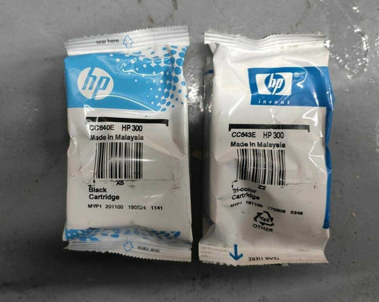 Genuine HP 300 Black & Colour ink cartridges (CC642EE+CC643EE) FREE UK DELIVERY