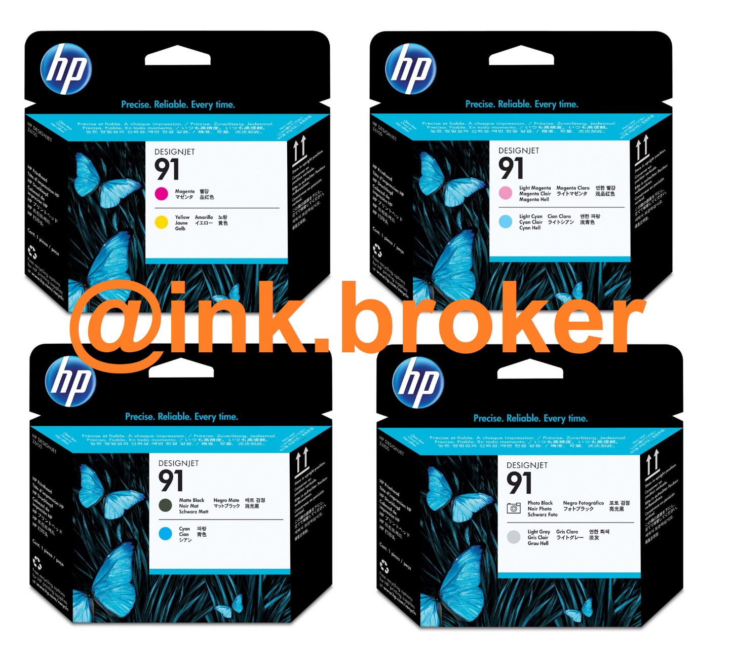 Genuine HP 91 Printheads C9460A C9461A C9462A C9463A - FREE UK DELIVERY! VAT inc