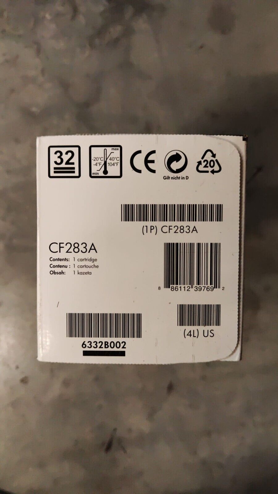 Genuine HP 83A Black Toner Cartridge (CF283A) - FREE UK DELIVERY! VAT included