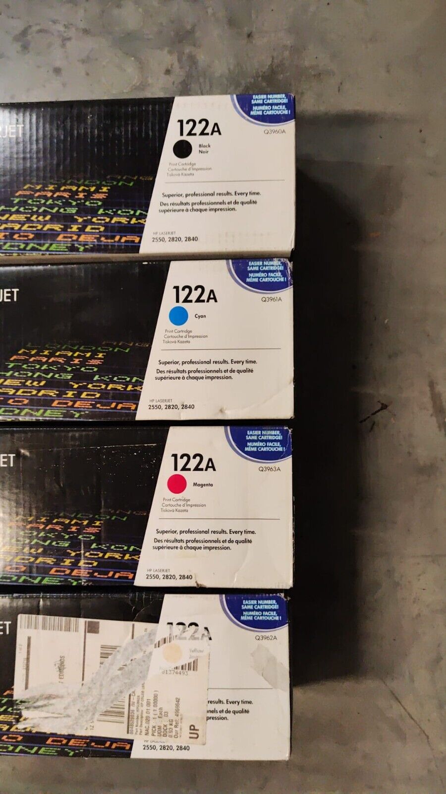 4x Genuine HP 122A Black Cyan Magenta Yellow Toner Cartridges FREE DELIVERY! VAT