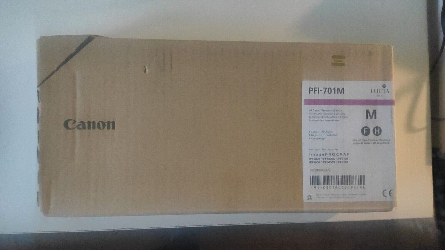 Genuine lot of Canon PFI-701 ink cartridges 700ml - ImagePROGRAF iPF 8000 9000
