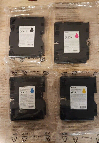 Genuine Ricoh GC41 Black Cyan Magenta Yellow Ink Cartridges - FREE UK DELIVERY!