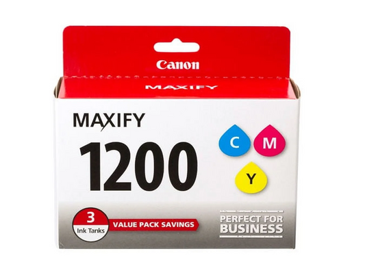 3x Genuine PGI-1200 Canon Cyan Magenta Yellow Ink Cartridges - FREE UK DELIVERY!