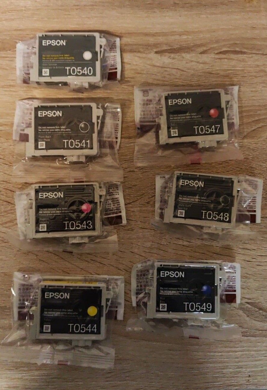 Genuine Epson T0540 T0541 T0542 T0543 T0544 T0547 T0548 T0549 ink cartridges lot