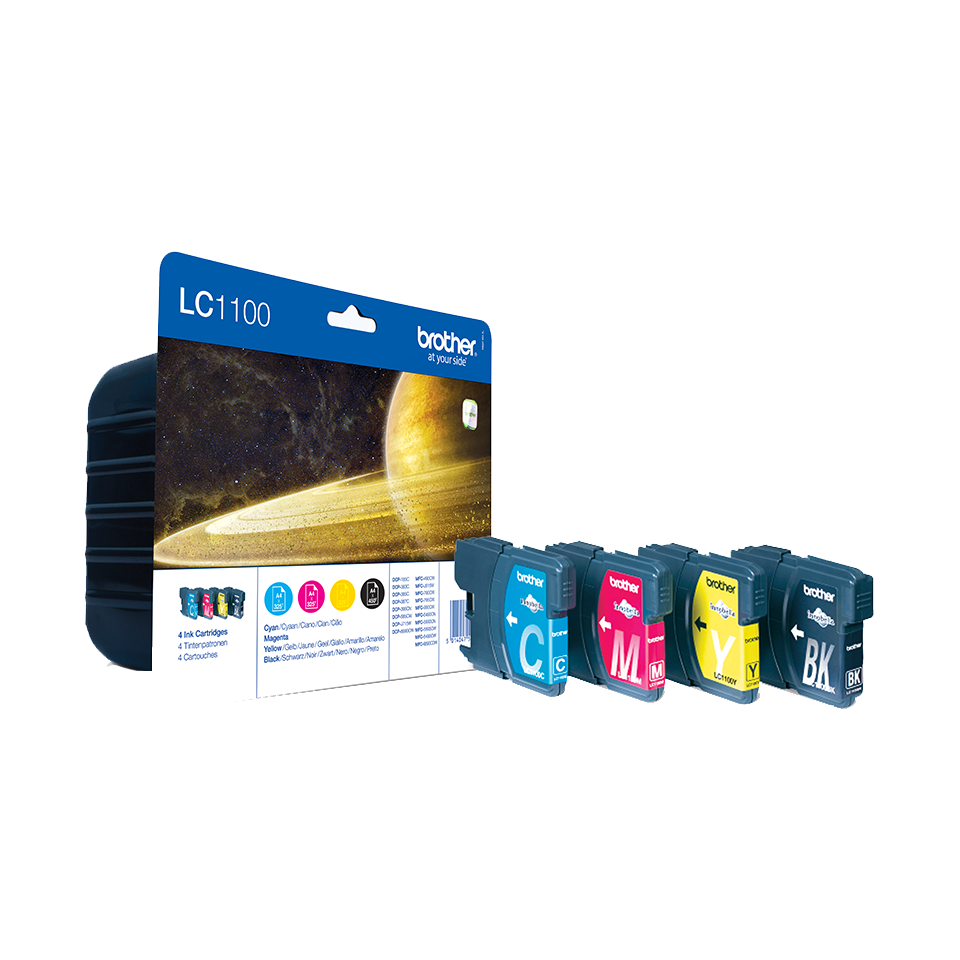 Genuine Brother LC1100 Black Cyan Magenta Yellow Ink Cartridges - FREE DELIVERY!