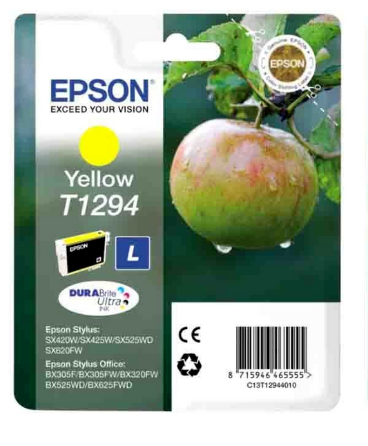 Genuine EPSON T1294 Yellow Ink Cartridge (T1294) - FREE UK DELIVERY!