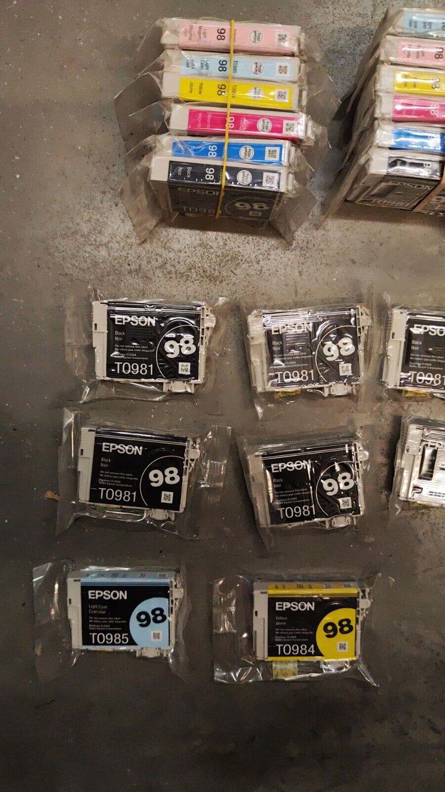 28x Genuine Epson 98 Black & Color Ink Cartridges (T0981-T0986) FREE US SHIPPING