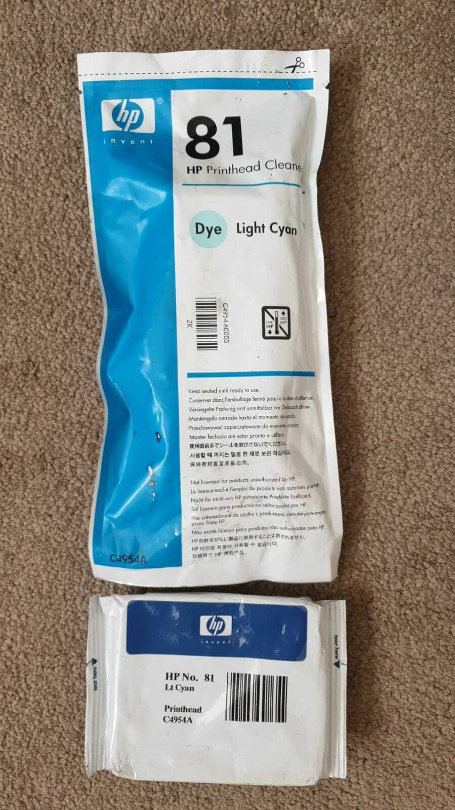 Genuine lot of HP 81 Printhead and Cleaners (C4950-C4955A) - VAT included