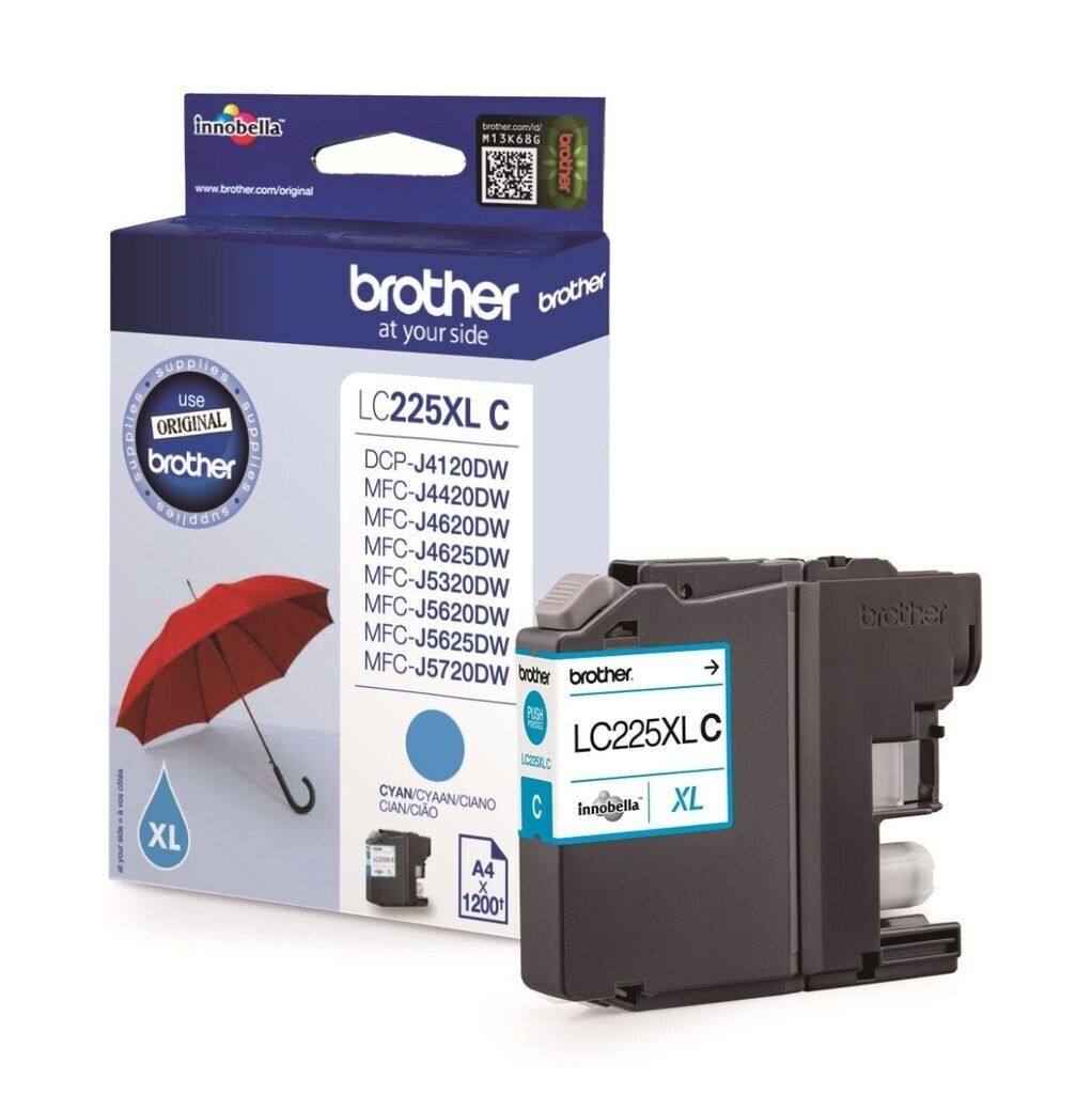 Genuine Brother LC-225XL High Capacity Cyan Ink Cartridge - FREE UK DELIVERY!