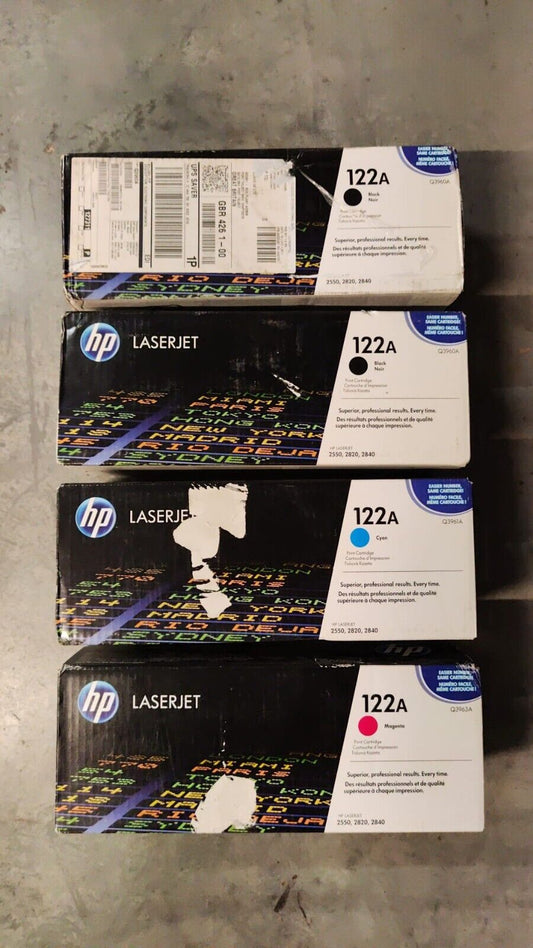 4x Genuine HP 122A Black Cyan Magenta Toner Cartridges FREE DELIVERY! VAT inc.